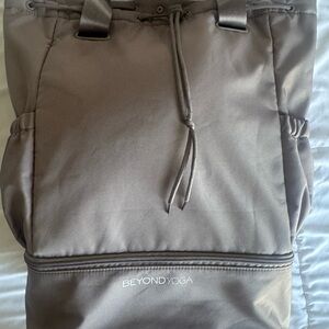 Beyond Yoga khaki Backpack or Gym Bag - Converts to Shoulder Bag